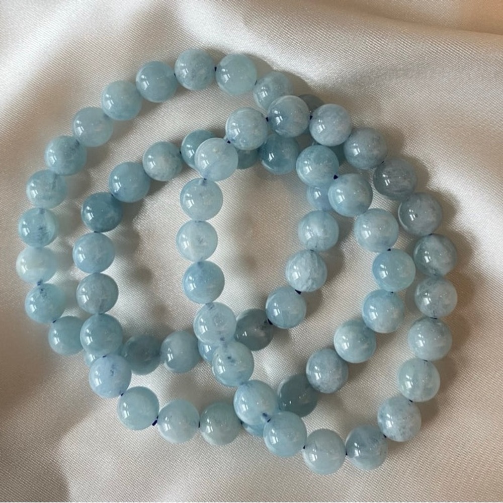Aquamarine Infinity Bracelet